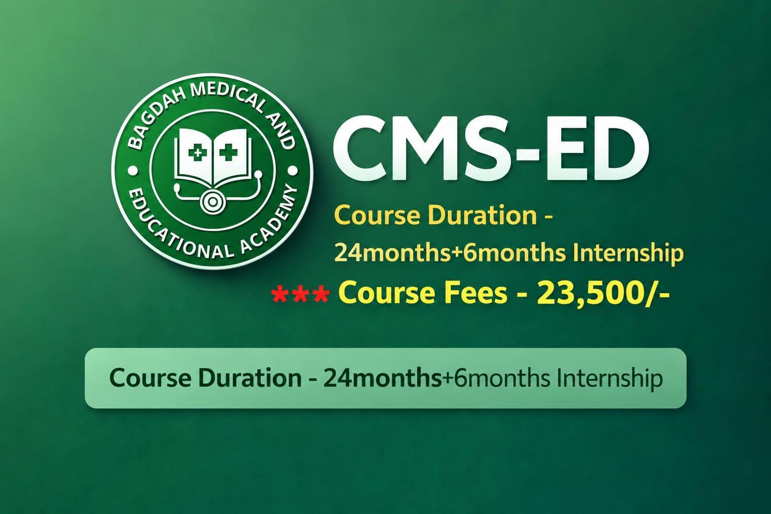 CMS-ED (COMMUNITY MEDICAL SERVICE & ESSENTIAL DRUGS)